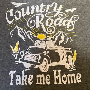 Grey “Country Roads Take Me Home”T-Shirt